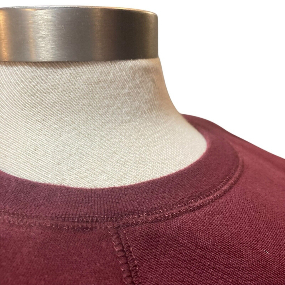 Brunette The Label Sweatshirt BLONDE Burgundy Crew Neck Sz. S/M - Picture 5 of 7